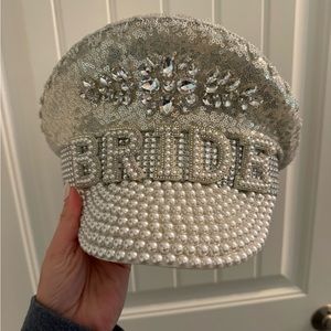 Bride bejeweled hat!